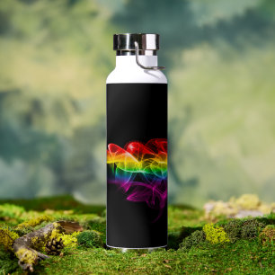 SlipperyJoe's smoke vivid rainbow-colors celebrate Water Bottle