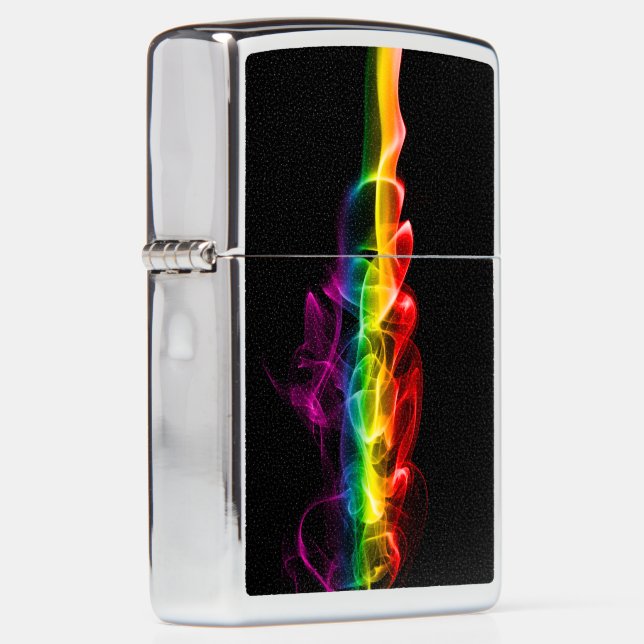SlipperyJoe's smoke vivid rainbow-colors celebrate Zippo Lighter (Right)