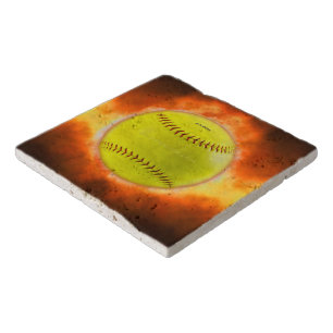 SlipperyJoe's softball on fire flames fireball ras Trivet