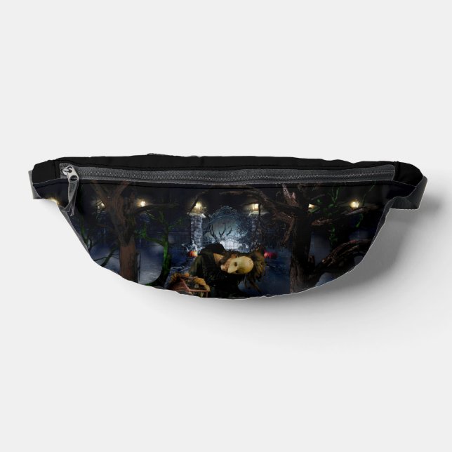 SlipperyJoe's spooky Halloween scary woods large i Fanny Pack (Lay Down)