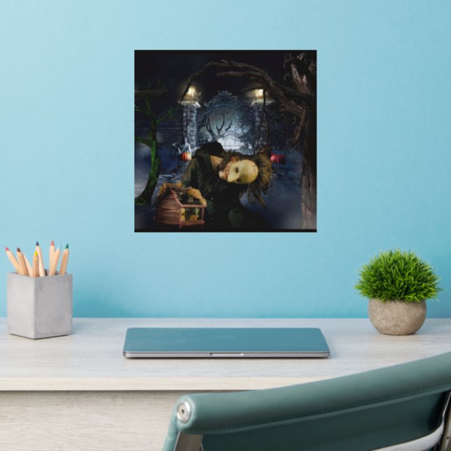 SlipperyJoe's spooky Halloween scary woods large i Wall Decal (Home Office 2)