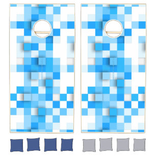 SlipperyJoe's squares artwork mosaic modern three- Cornhole Set