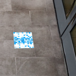 SlipperyJoe's squares artwork mosaic modern three- Floor Decals