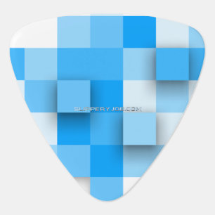 SlipperyJoe's squares artwork mosaic modern three- Guitar Pick