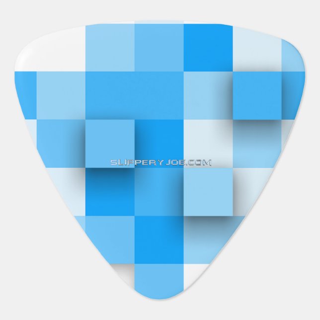 SlipperyJoe's squares artwork mosaic modern three- Guitar Pick (Front)