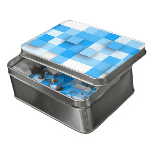 SlipperyJoe's squares artwork mosaic modern three- Jigsaw Puzzle