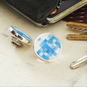SlipperyJoe's squares artwork mosaic modern three- Lapel Pin