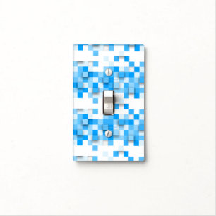 SlipperyJoe's squares artwork mosaic modern three- Light Switch Cover