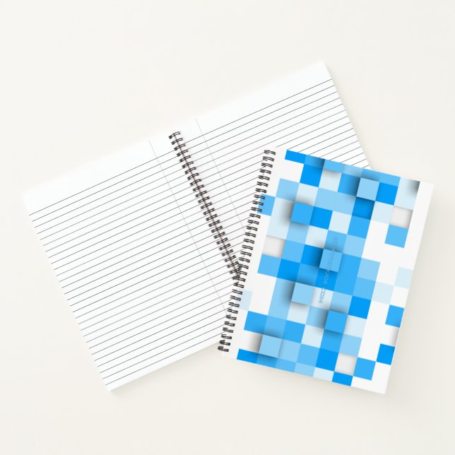 SlipperyJoe's squares artwork mosaic modern three- Notebook (Inside)