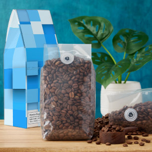 SlipperyJoe's squares artwork mosaic modern three- Roasted Coffee