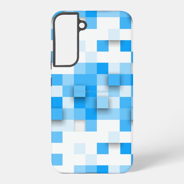SlipperyJoe's squares artwork mosaic modern three- Samsung Galaxy Case (Back)