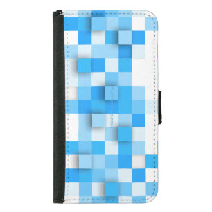 SlipperyJoe's squares artwork mosaic modern three- Samsung Galaxy S5 Wallet Case