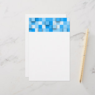 SlipperyJoe's squares artwork mosaic modern three- Stationery