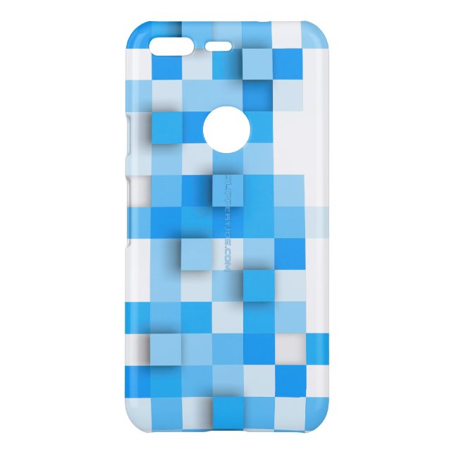 SlipperyJoe's squares artwork mosaic modern three- Uncommon Google Pixel Case (Back)