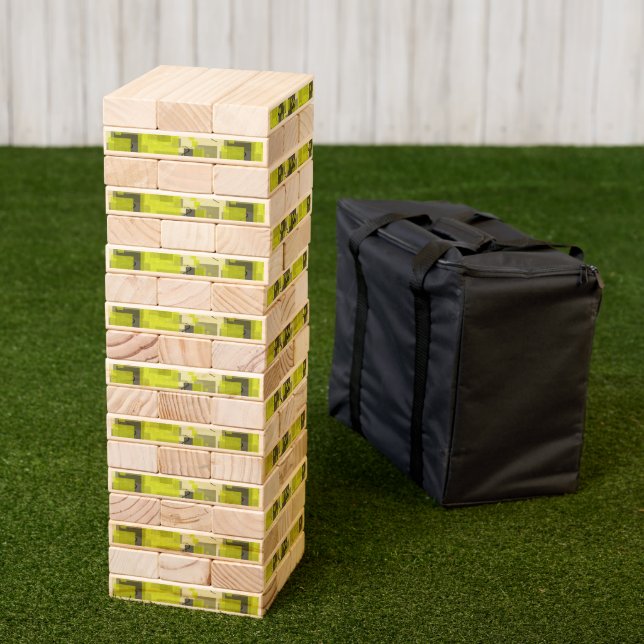 SlipperyJoe's St. Patrick's Day green Irish modern Topple Tower (Lawn)