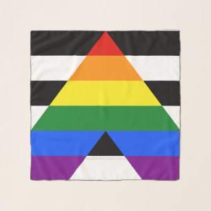 SlipperyJoe's Straight Ally Flag gay gifts LGBTQIA Scarf