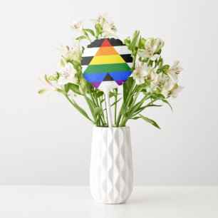 SlipperyJoe's straight ally flag smooth rainbow gr Balloon