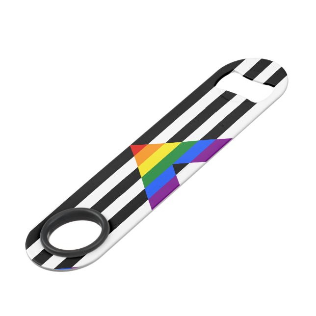 SlipperyJoe's straight ally flag smooth rainbow gr Bar Key (Back Angled)