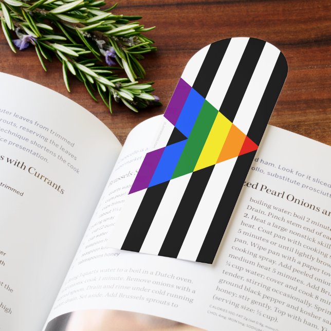 SlipperyJoe's straight ally flag smooth rainbow gr Bookmarks (Book)