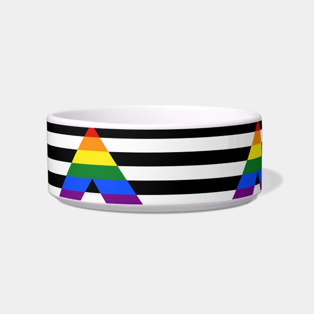 SlipperyJoe's straight ally flag smooth rainbow gr Bowl (Front)