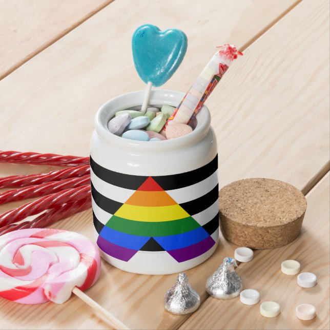 SlipperyJoe's straight ally flag smooth rainbow gr Candy Jar (In Situ)