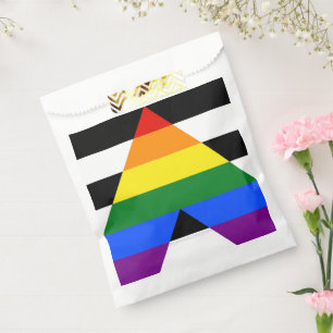 SlipperyJoe's straight ally flag smooth rainbow gr Favor Bag