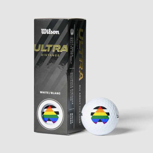 SlipperyJoe's straight ally flag smooth rainbow gr Golf Balls (Packaging)