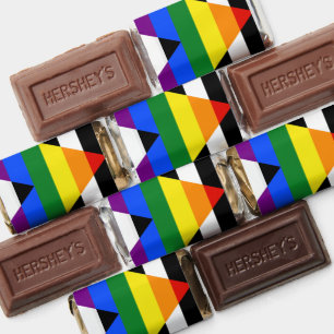 SlipperyJoe's straight ally flag smooth rainbow gr Hershey's Miniatures