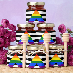 SlipperyJoe's straight ally flag smooth rainbow gr Honey Jar Favors