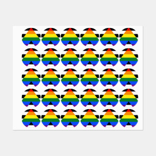 SlipperyJoe's straight ally flag smooth rainbow gr Labels