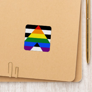 SlipperyJoe's straight ally flag smooth rainbow gr Patch