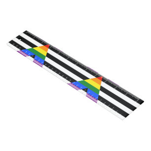 SlipperyJoe's straight ally flag smooth rainbow gr Ruler