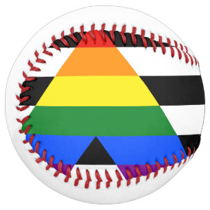 SlipperyJoe's straight ally flag smooth rainbow gr Softball