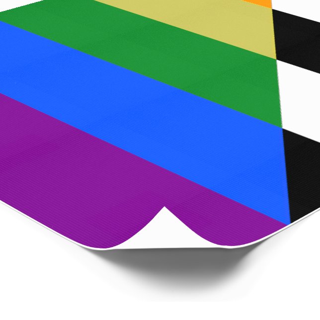 SlipperyJoe's straight ally flag smooth rainbow gr Temporary Tattoos (Angled)