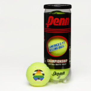 SlipperyJoe's straight ally flag smooth rainbow gr Tennis Balls