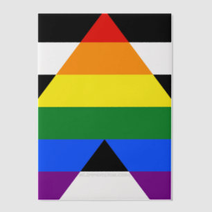 SlipperyJoe's straight ally flag smooth rainbow gr Vellum Invitations