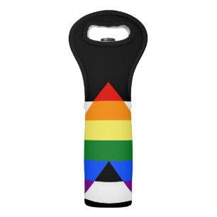 SlipperyJoe's straight ally flag smooth rainbow gr Wine Bag