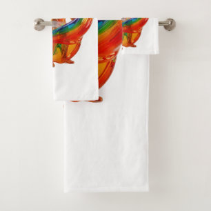SlipperyJoe's striking modern Pride-themed masculi Bath Towel Set