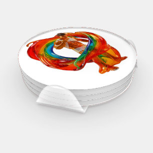 SlipperyJoe's striking modern Pride-themed masculi Coaster Set