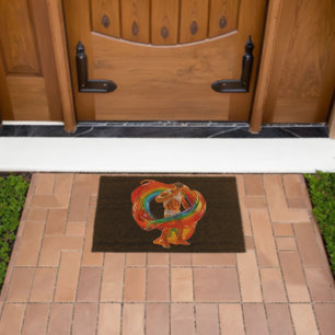 SlipperyJoe's striking modern Pride-themed masculi Fiber Doormat
