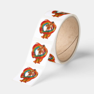 SlipperyJoe's striking modern Pride-themed masculi Square Sticker