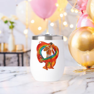 SlipperyJoe's striking modern Pride-themed masculi Thermal Wine Tumbler