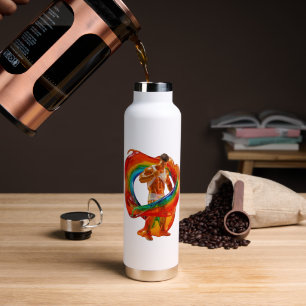 SlipperyJoe's striking modern Pride-themed masculi Water Bottle