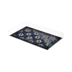 SlipperyJoe's strong Hanukkah vibe Star of David m Acrylic Tray