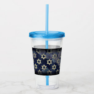 SlipperyJoe's strong Hanukkah vibe Star of David m Acrylic Tumbler