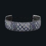 SlipperyJoe's strong Hanukkah vibe Star of David m Athletic Headband<br><div class="desc">SlipperyJoe's strong Hanukkah vibe Star of David motif symbol symbolizing Jewish identity and tradition artistic subtle silvery-gray tone deep midnight-blue background traditional colors associated Hebrew celebrations religious light shining into darkness digital stained glass effect repeated clean geometric patterns creates rhythm and unity elegant contemporary abstract symbolism</div>