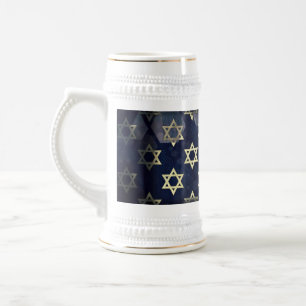SlipperyJoe's strong Hanukkah vibe Star of David m Beer Stein