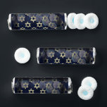 SlipperyJoe's strong Hanukkah vibe Star of David m Breath Savers® Mints<br><div class="desc">SlipperyJoe's strong Hanukkah vibe Star of David motif symbol symbolizing Jewish identity and tradition artistic subtle silvery-gray tone deep midnight-blue background traditional colors associated Hebrew celebrations religious light shining into darkness digital stained glass effect repeated clean geometric patterns creates rhythm and unity elegant contemporary abstract symbolism</div>