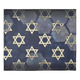 SlipperyJoe's strong Hanukkah vibe Star of David m Duvet Cover