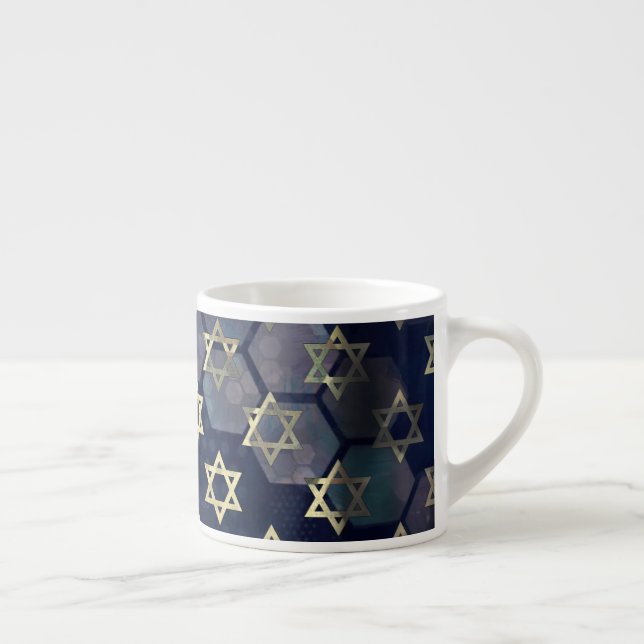 SlipperyJoe's strong Hanukkah vibe Star of David m Espresso Cup (Right)